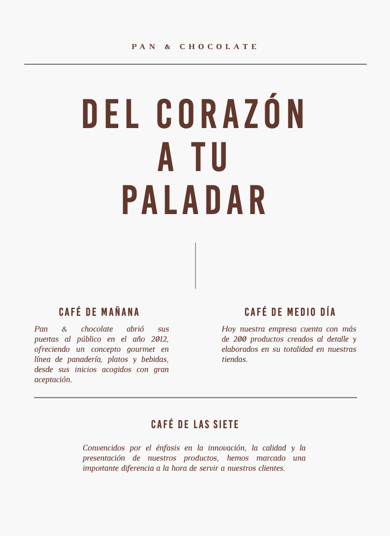 Carta de Pan & Chocolate — página 2